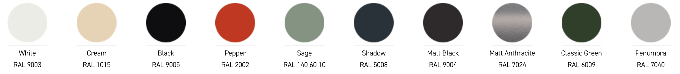 colour range